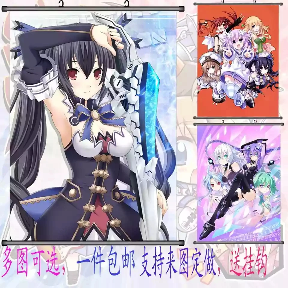 Hyperdimension Neptunia 60X80 см японский HD аниме постер тканевая живопись свитки баннер