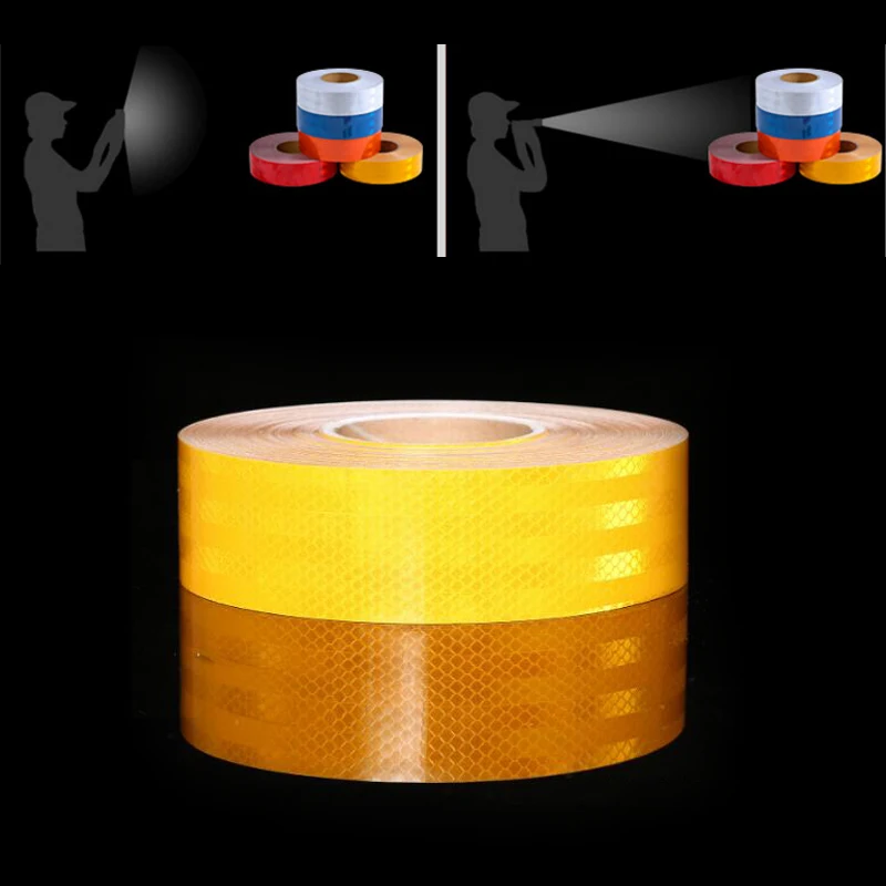 50 мм X 1 м светоотражающая лента, знак безопасности, предупреждающая видимость, ленты, пленка, наклейка, автомобиль, грузовик, мотоцикл, велосипедные наклейки