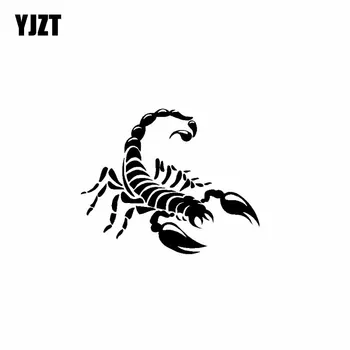 

YJZT 15.5CM*12.6CM Valiant Scorpion Delicate Dazzling Predator Car Sticker Vinyl Decal Black/Silver C19-0430