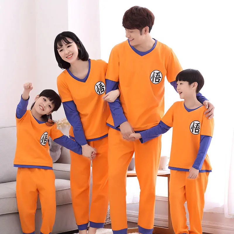 

Dragon Ball Family Pajamas Set Family Christmas Outfit Pijama Mommy and Me Clothes Mum Daughter Sun Wukong Family Clothing