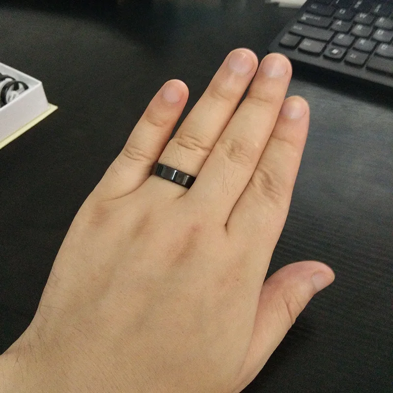 Trendy Stainless Steel Black Rings for Women Wedding Rings Men Jewelry Width 6mm stainless steel ring,finger ring,wedding rings,wedding ring