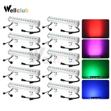 10 шт. Dmx открытый светодиодные прожекторы бар светильник 12x10 Вт RGBW 4in1 Водонепроницаемый IP65 Dj светильник для потолочные светильник ландшафтный светильник Инж