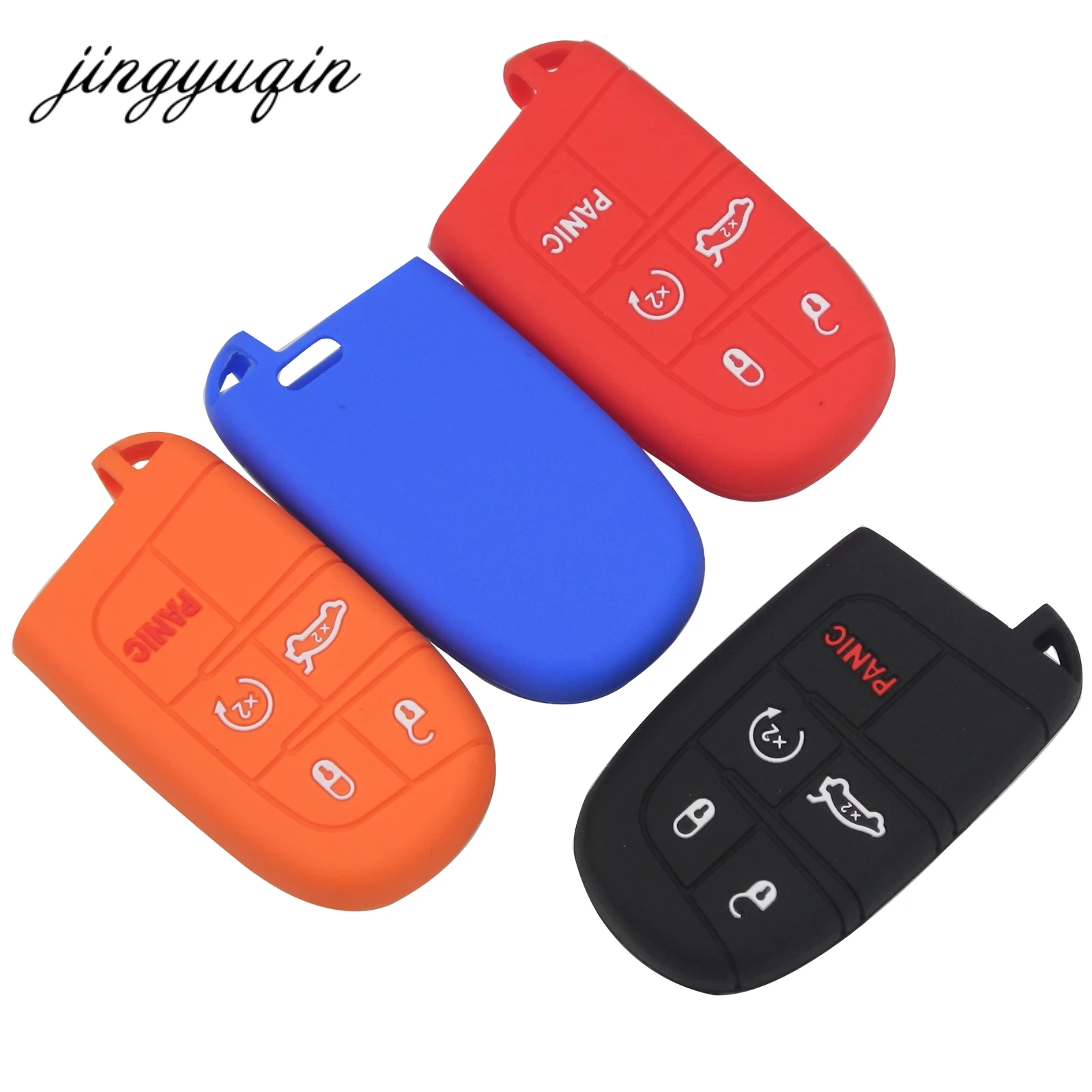 Jingyuqin 10 шт дистанционный силиконовый чехол для ключей от машины JEEP Grand Cherokee Dodge JCUV