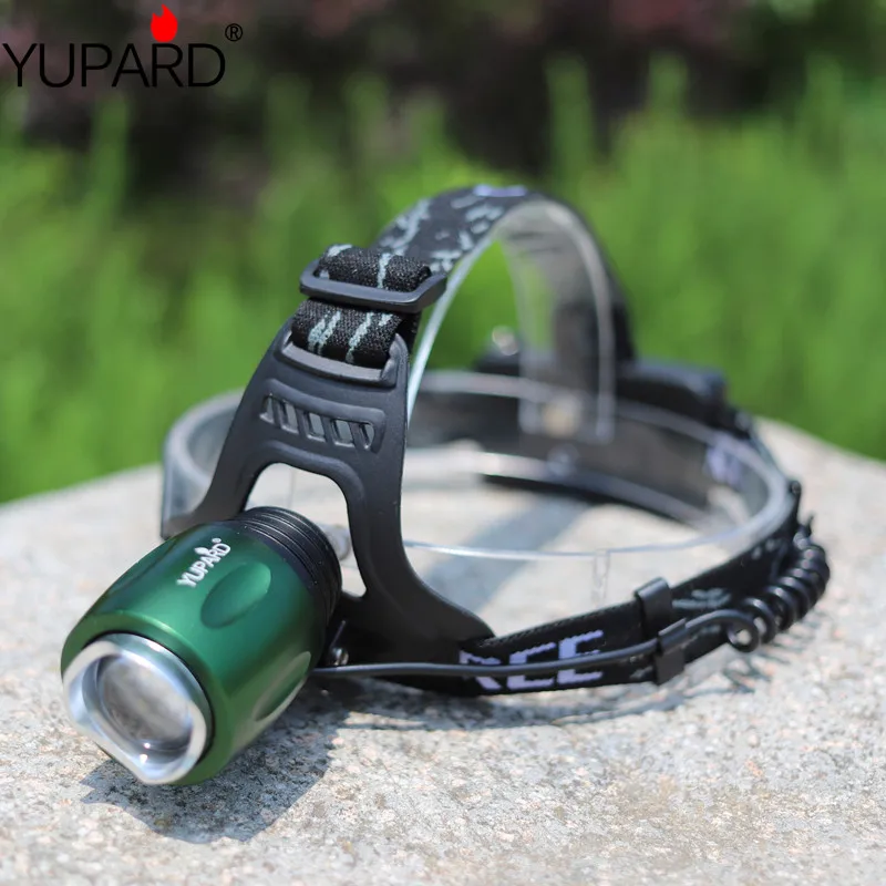 Налобный фонарь YUPARD XM-L T6 светодиодный 2*18650 с аккумулятором | Лампы и освещение