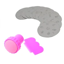 10 Nail Plates +1 Stamper + 1 Scraper Nail Art Image Stamp Stamping Plates Manicure Template Nail Art Tools M01971