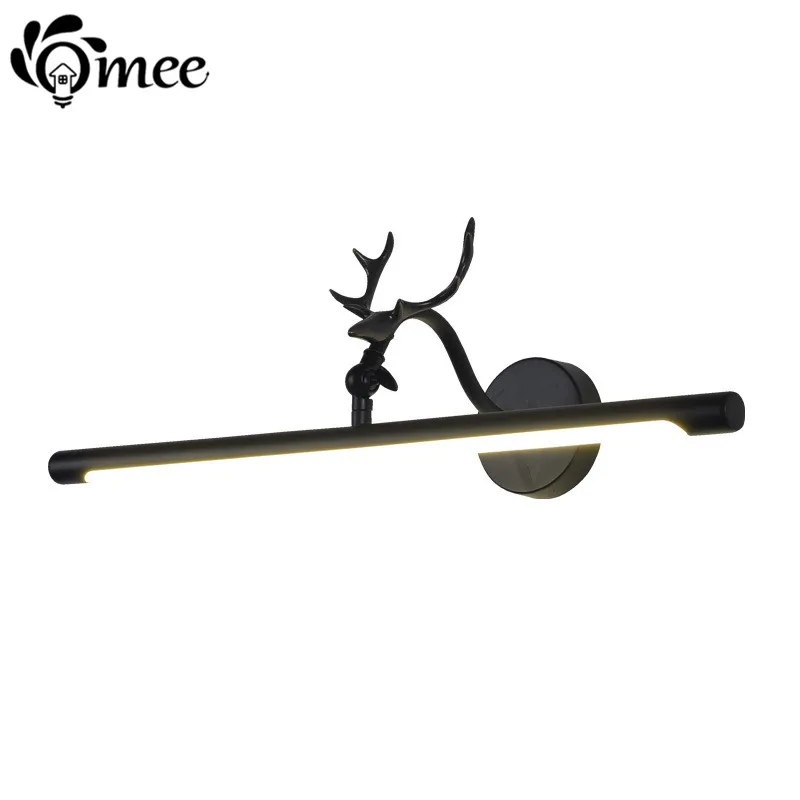 Modern Led Mirror Light Deer Antlers Wall Mounted Industrial Wall Lamp Bathroom Light Waterproof Mirror Lights 12w Home Lighting