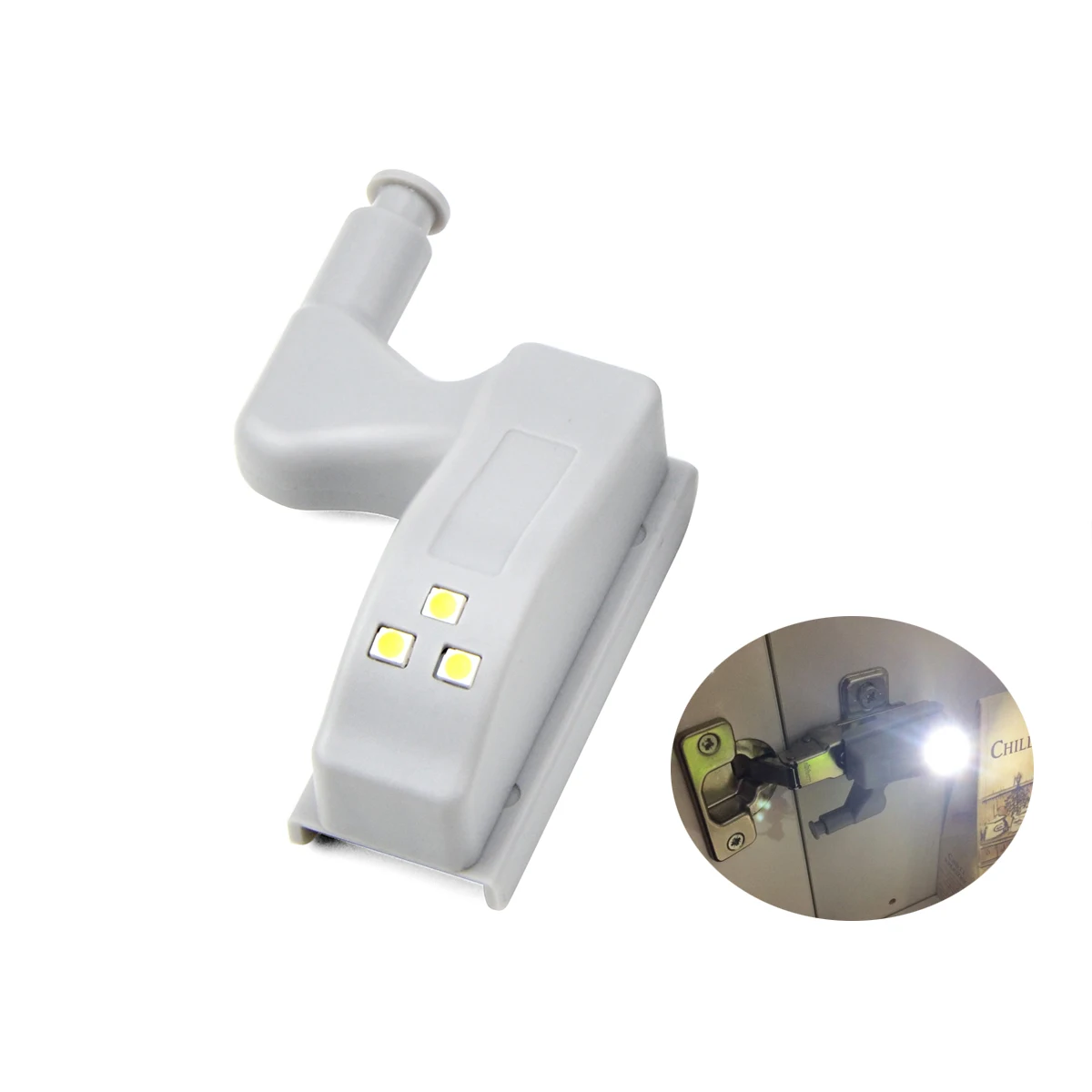 

0.3W Battery Powered Universal Inner Hinge LED Sensor Lamp Wardrobe Cupboard Cabinet Light Auto Switch ON/OFF Ampoule LED