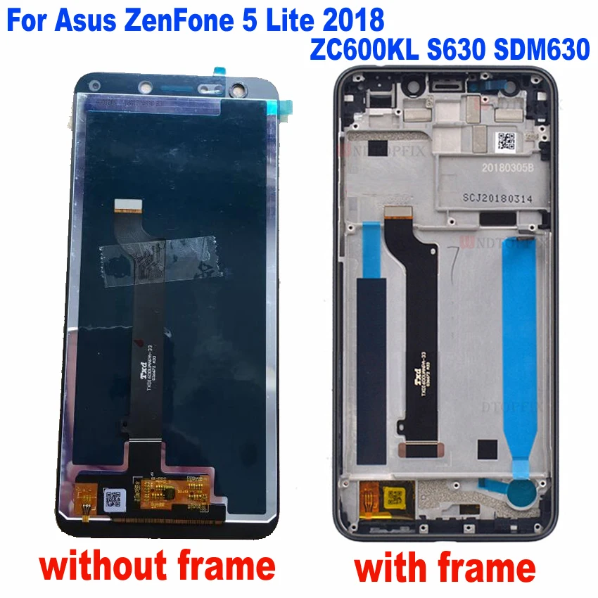 Для 6 0 &quotAsus ZenFone 5 Lite 5Q X017DA LCD ZC600KL S630 SDM630 ЖК-дисплей кодирующий преобразователь