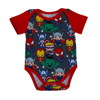

New Fashion Super Heroes Newborn Baby Boy Romper Jumpsuit Summer Cartoon Clothes Outfits 0-18M