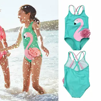 

Toddler Baby Girls Flamingo One Piece Bikini Swimwear Swimsuit Beachwear Bathing Suit 6M-5Y