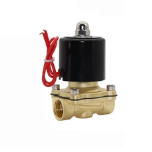 Нормально закрытый латунный Электрический 2 Вт электромагнитный клапан AC220, DC24V/12 V, пневматический клапан для воды, воздуха, масла