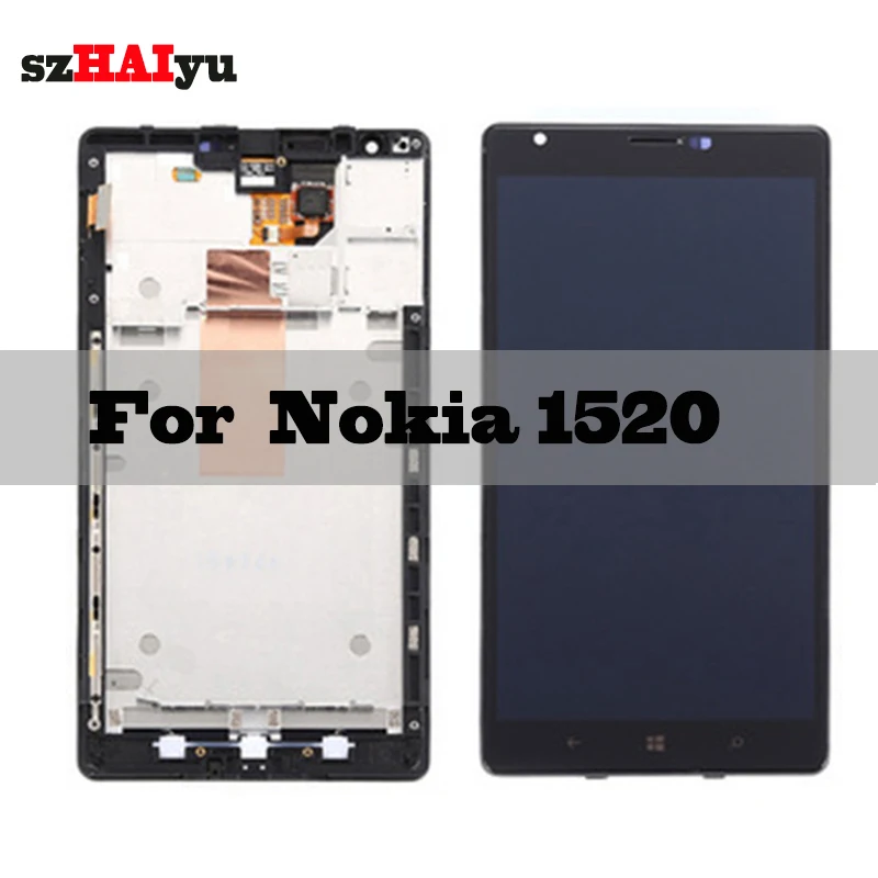 

SZHAIYU 1920x1080 6.0'' LCD For Nokia Lumia 1520 LCD Display Touch Screen Digitizer Panel Replacement Parts Assembly Tools