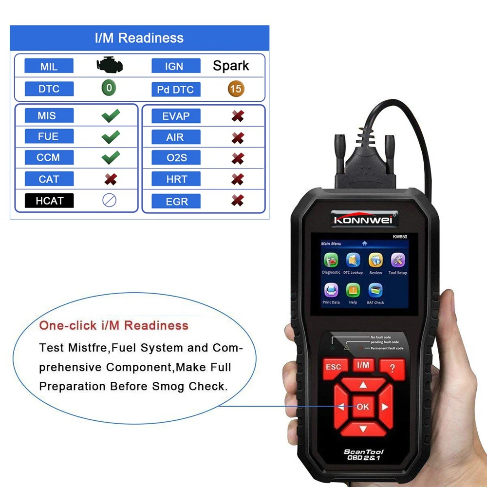 Профессиональный сканер OBD2 автомобильный считыватель кодов двигателя автомобиля диагностический сканер кодов антиблокировочной тормозной системы для всех OBDII и CAN протокол автомобилей с 1996