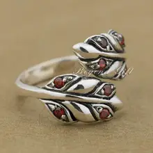 Кольца для женщин 925 Серебро Красный CZ камень кольцо женское 9Q016 свободный размер#5,5 до#8,0