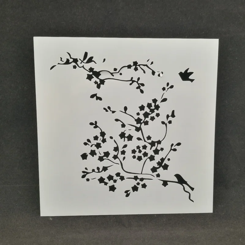 

Tree bird Layering Stencils Drawing Color Spraying Stencil for Diy scrapbook/photo album coloring,painting stencil,home decor