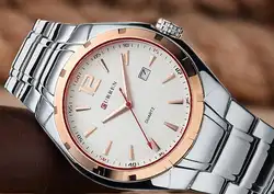 Спортивные Дата для мужчин s часы Топ Curren бренд класса люкс Вольфрам сталь кварцевые мужчин наручные женские часы Waterprpoof мужской часы