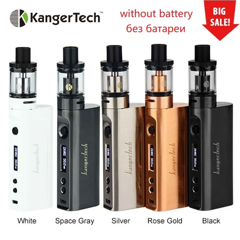 Горячая Kangertech Subox Mini-C Vape Kit Mini C 50 Вт бокс-мод с 3 мл Protank 5 без 18650 Батарейный блок мод