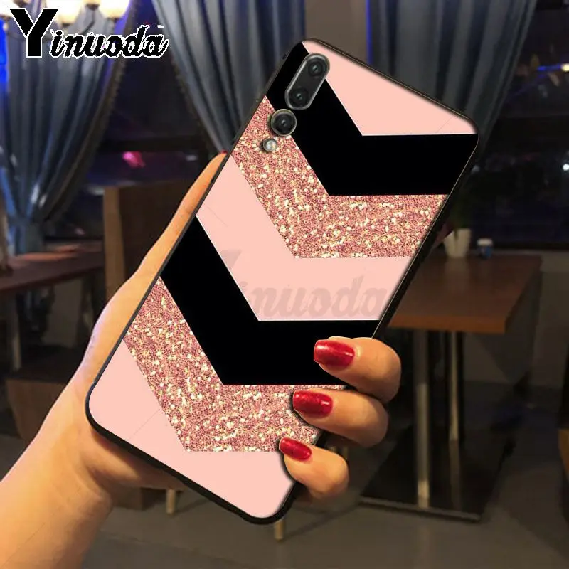 Чехол для телефона Yinuoda Love Heart Gold Rose marble Stripes для huawei honor 8x20 7a P20Lite P10 Plus Mate10Lite Mate20 P20 Pro Чехол - Цвет: A4