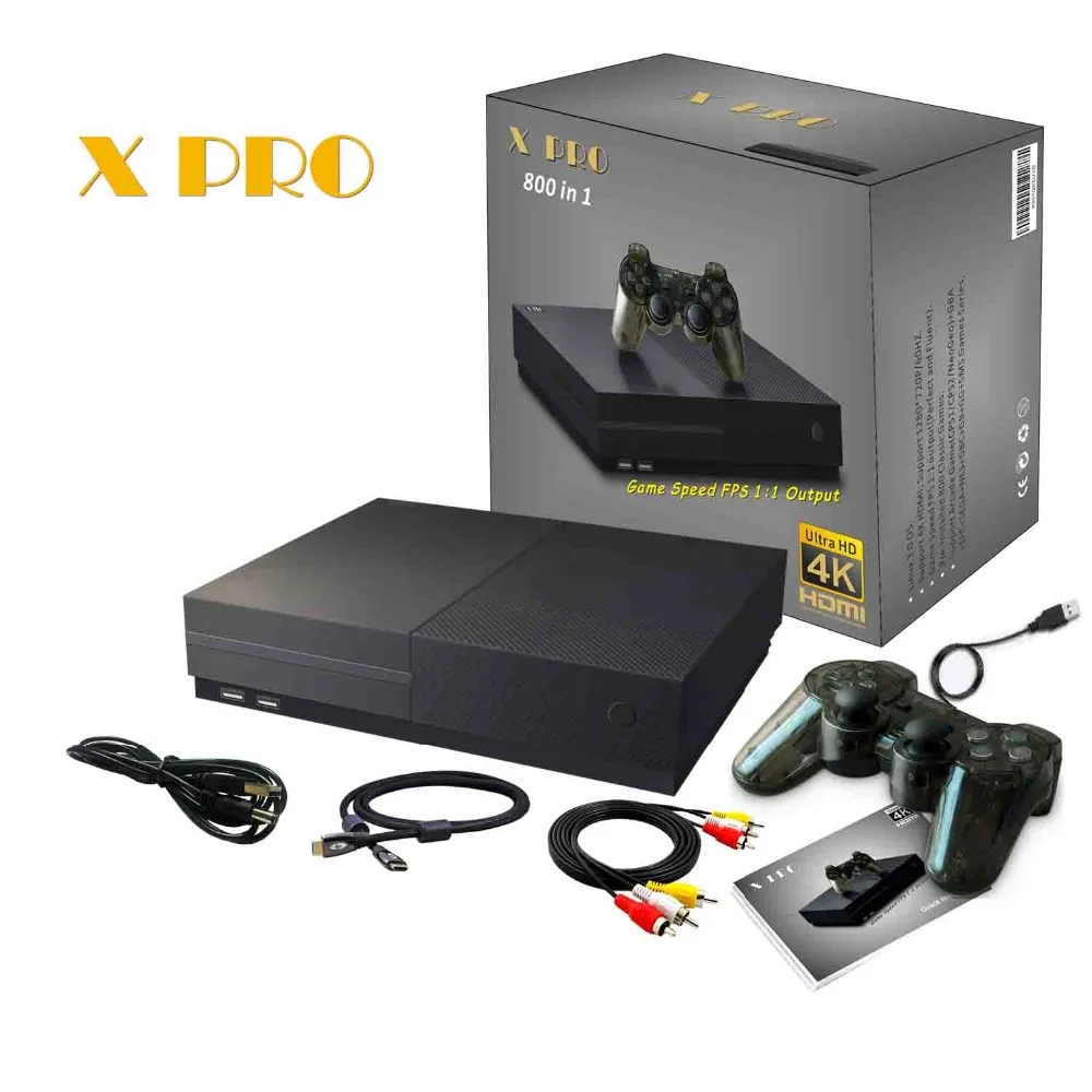 64 битная игровая консоль Ultra HD 4K встроенные 800 классических игр HDMI AV семейный ТВ FPS