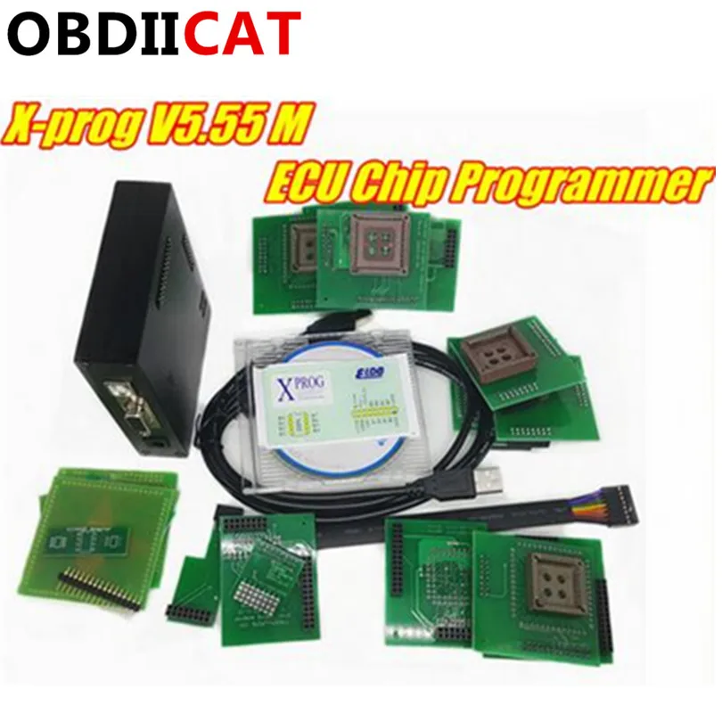 

2019 XPROG V5.55/v5.74/5.84 ECU Programmer Tool X-PROG/XProg XPROG-M Black Metal Box X PROG M V 5.84 Box Full Adapters