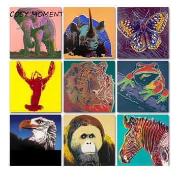 

COSY MOMENT Andy Warhol Abstract Animal Canvas Painting Wall Art Prints And Posters For Living Room Decor Unframed ZS116