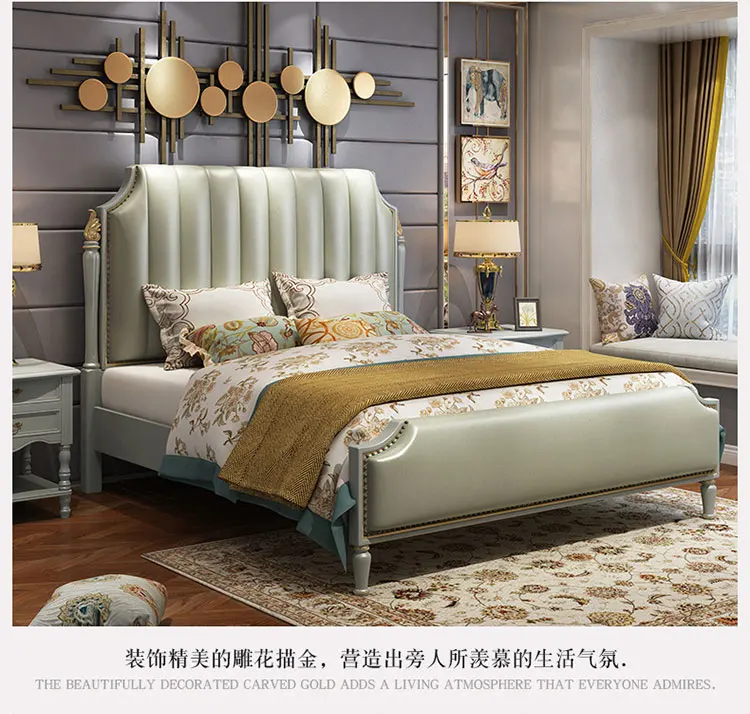 Hot sale Luxury Italian bed classic antique bed europe designs king size beds