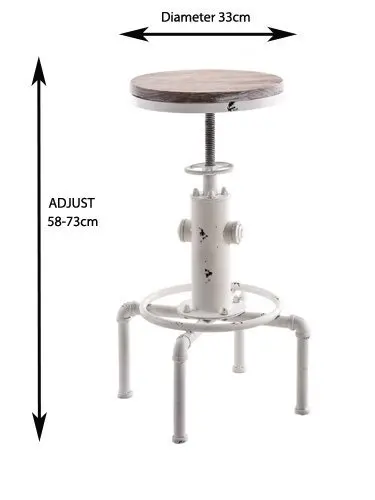 Bar Stools Industrial Metal Adjustable Height Chair Fire Hydrant Design Bar Stool Chair Kitchen Swivel Dining Chair