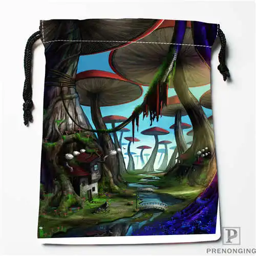 Пользовательские печати гриб краски сумки для покупок на шнурках дорожный мешочек для хранения плавать Туризм игрушка сумка унисекс мульти Size18-12-31-110