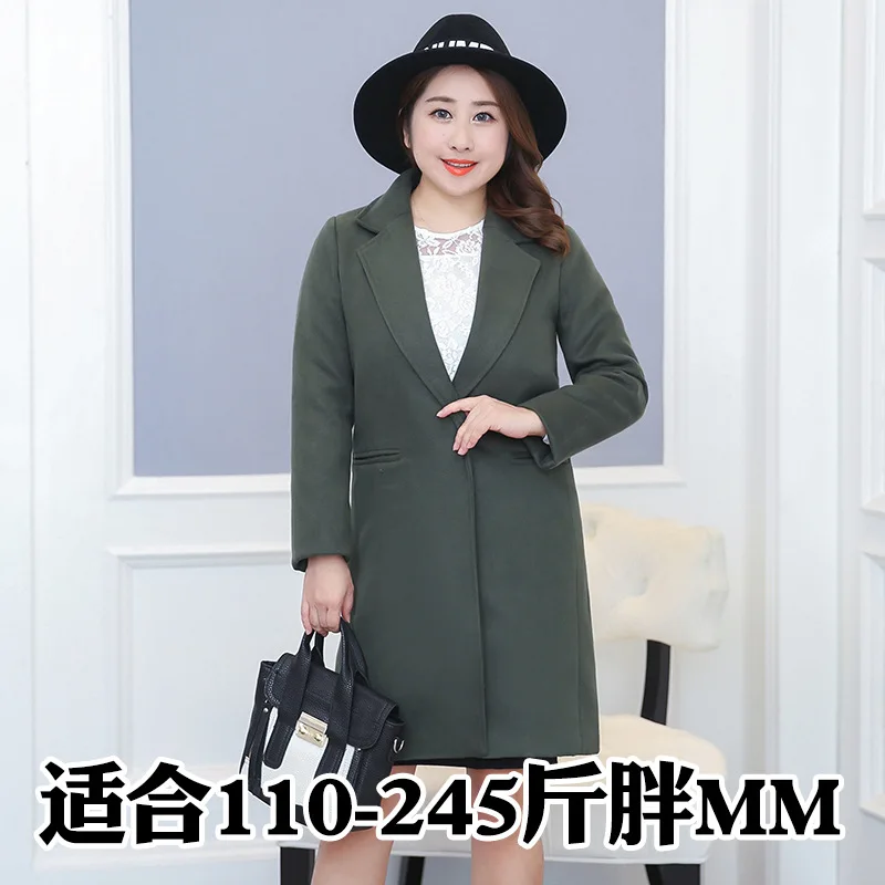 TUHAO 2018 Woman Wool Coat Spring Winter Jacket Plus Size 8XL 9XL Women Woolen Long Coats Office Lady Jackets Elegant Blend YN19