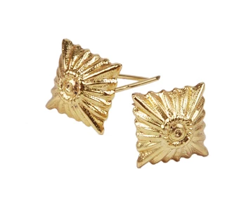 

WW2 GERMAN PANK PIPS GOLD STARS FOR SHOULDER BOARDS 2pcs-38046