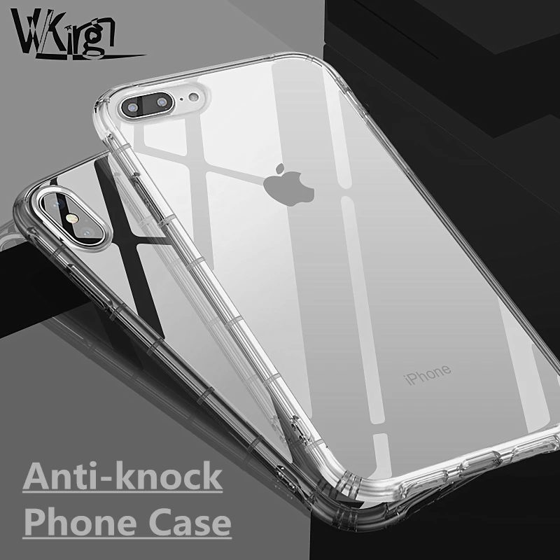 

VVKing Shockproof Phone Cases For iPhone X XS MAX XR Cover Luxury Soft TPU Transparent Clear Back For iPhone 6 6S 7 8 Plus Case