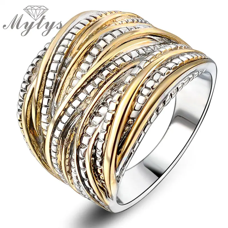 Buy Mytys Fashion Chunky Rings for Women Party Rock Rings GP Free shipping