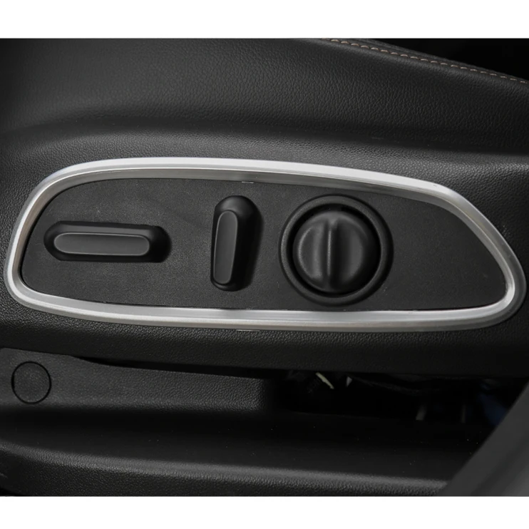 1 pieza ABS ajuste de asiento de plata interruptor botón cubierta ajuste se ajusta para Chevrolet Equinox accesorios de Interior piezas de estilo de coche