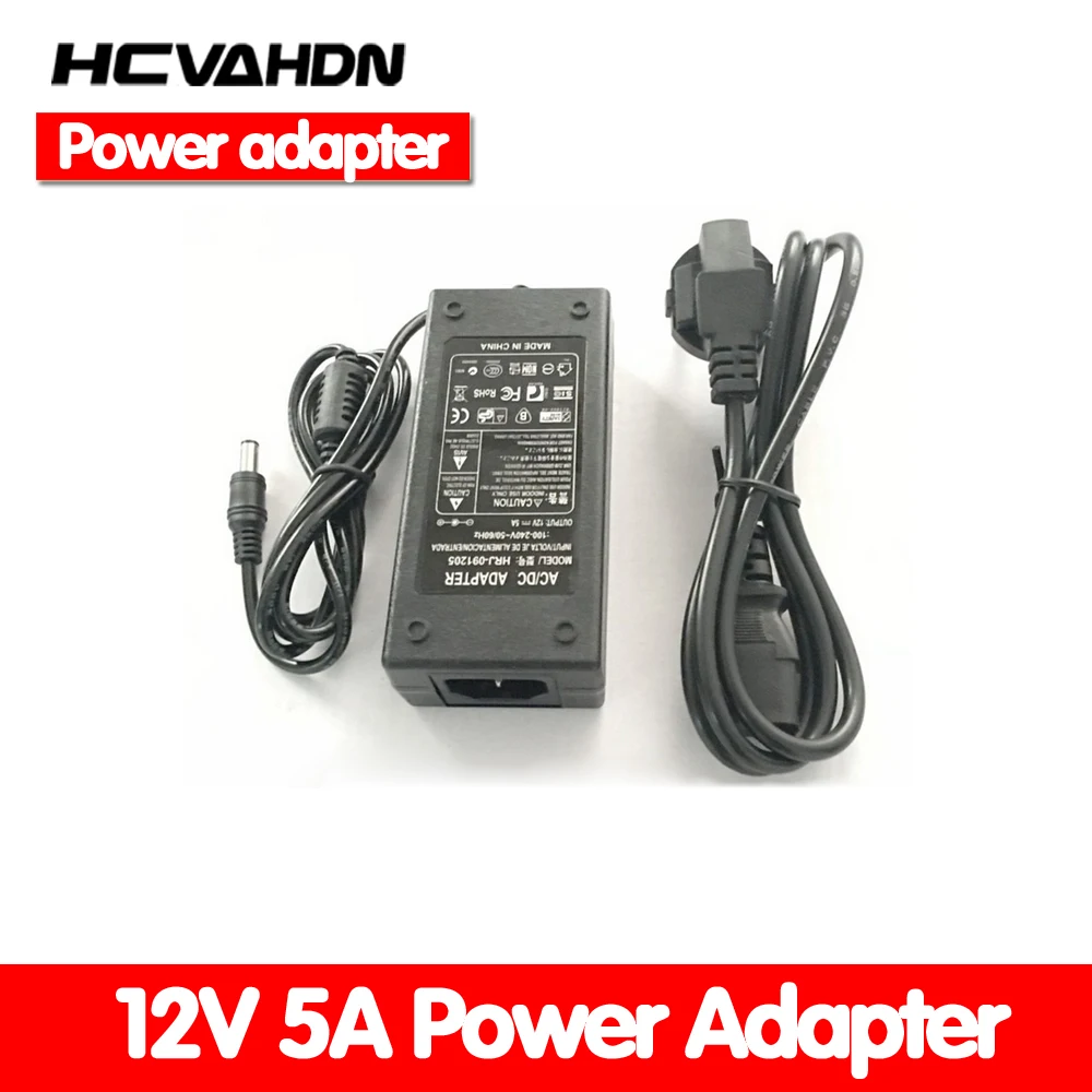 HCVAHDN Розничная торговля DC 12 В 5A 60 Вт Светодиодный источник питания зарядное
