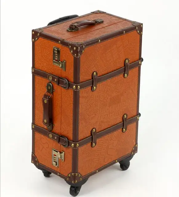 20 "22" 24 "bavul старинные дорожная сумка прокатки багажа spinner PU водонепроницаемый чемодан