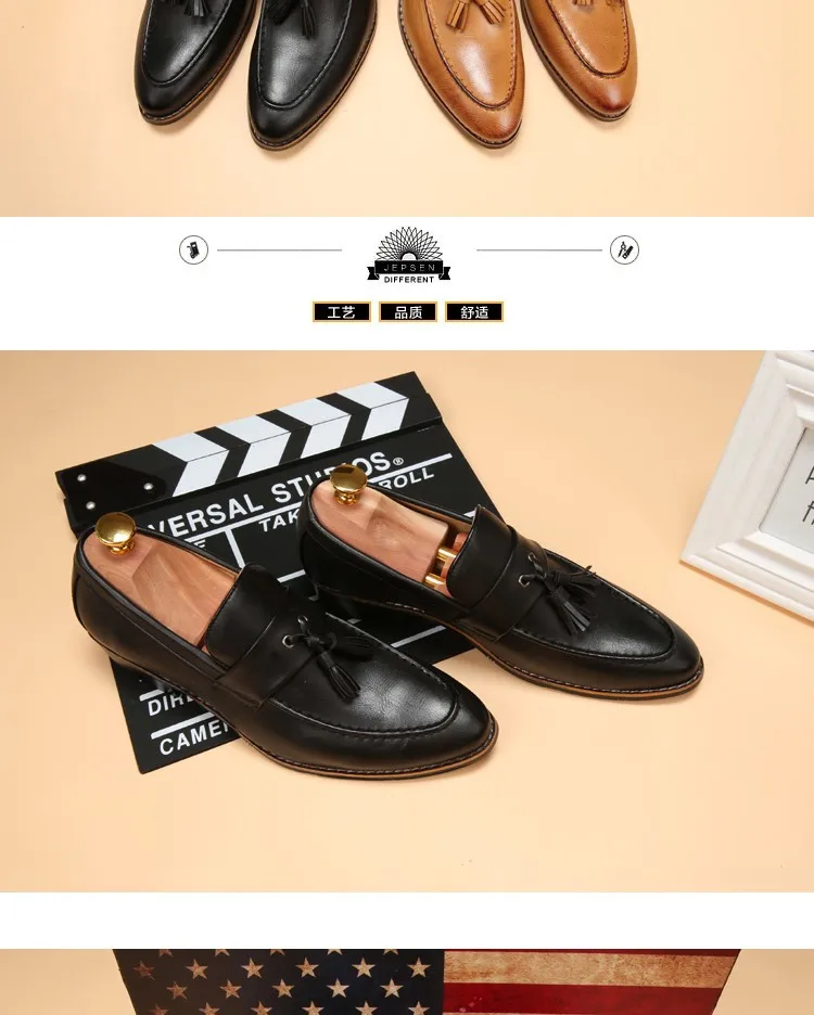 2018 г., новая английская Мужская обувь осенние туфли с острым носком в стиле Калифорнии туфли из мягкой кожи на платформе Мужские модельные