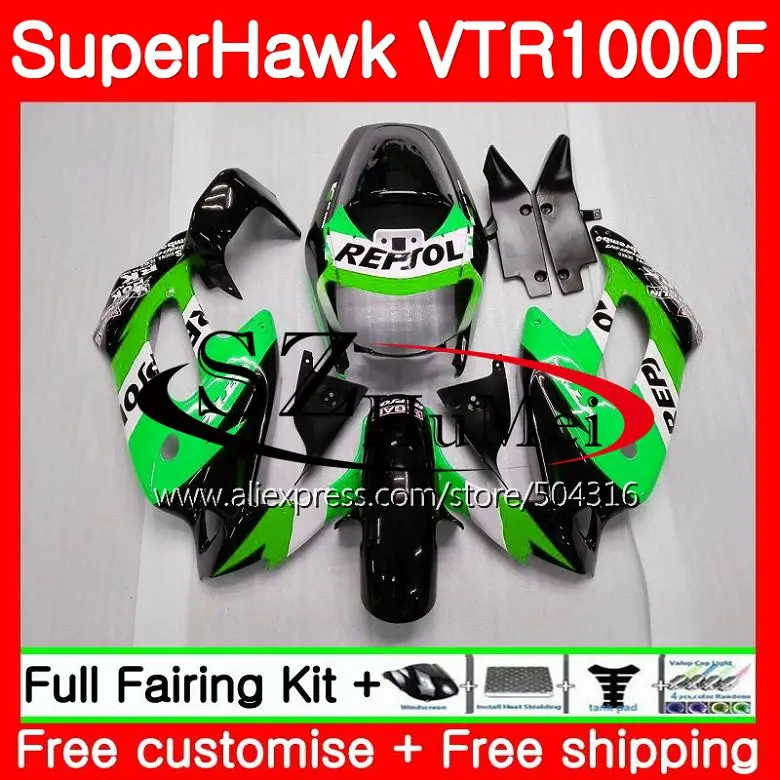 Комплект обтекателя Для HONDA SuperHawk VTR1000F 97 02 03 04 05 108SH18 VTR1000 F VTR 1000F 1000 1997 2002 2003 2004 2005