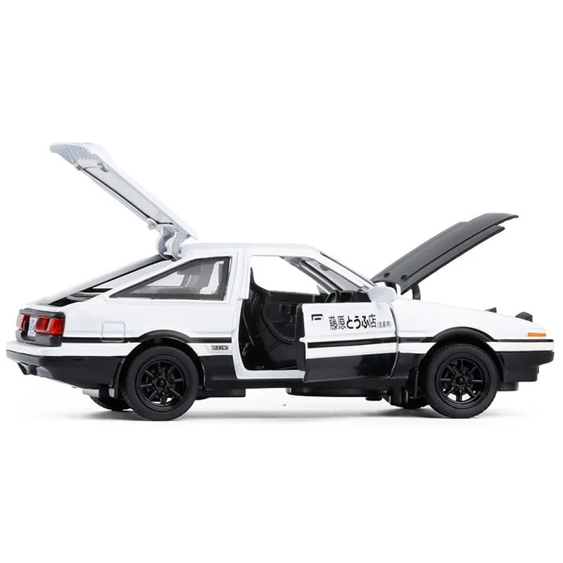 1:32 Cartoon Initial D AE86 Литые металлические автомобили модели автомобилей RX7 вытяжной