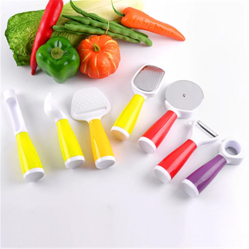 8Pcs/ Set Kitchen Gadget Set Cooking Tool Utensil Set Bottle Opener Multifunctional Pizza Knife
