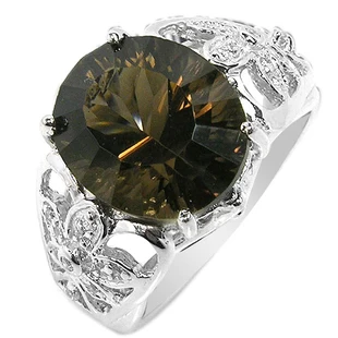 

Natural Smoky Quartz Ring 925 Sterling Silver Tea Crystal Woman Man Fine Elegant Retro Jewelry Girl Lux Birthstone Gift sr0260sm