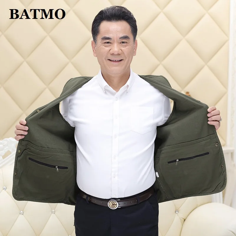 BATMO/ Новое поступление, высококачественный жилет для рыбалки из хлопка, много карманов, верхняя одежда, куртки, большие размеры, BGW01