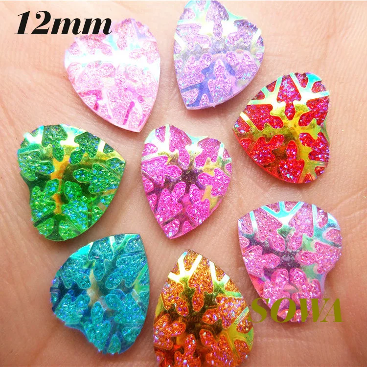 

DIY NEW 30PCS Size12mm Mix Color Resin Love Heart flatback Scrapbooking for phone/wedding Decoration