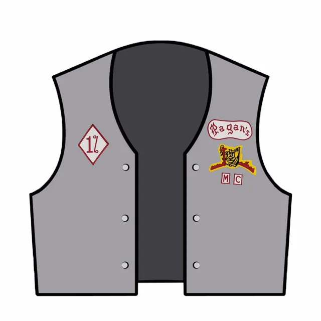 Pagans Motorcycle Patch 1 MC Iron On Embroidered Patch For Back of