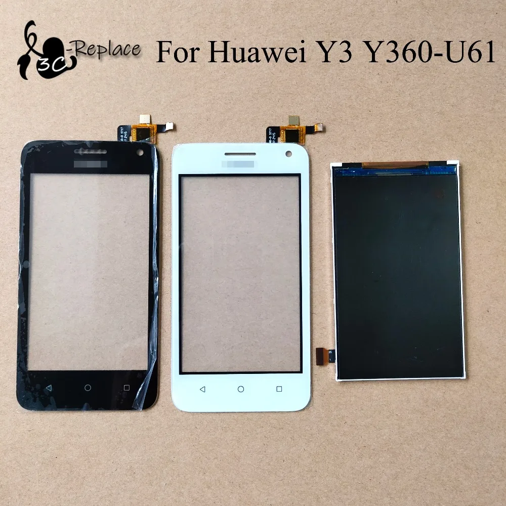

100% Tested White/Black 4.0 inch For Huawei Y3 Y360-U61 Monitor LCD Display & Digitizer Touch Screen Free shipping