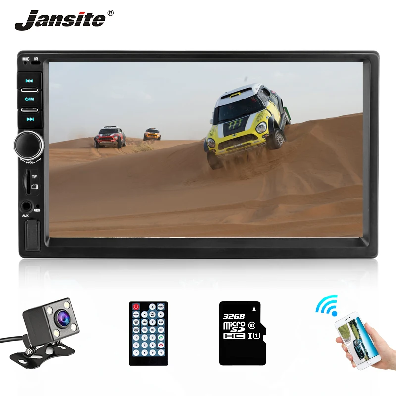 

Jansite Car Radio MP5 player Digital Touch screen TF Card car multimedia player mirror 2din Vehicle autoradio with Backup Camera