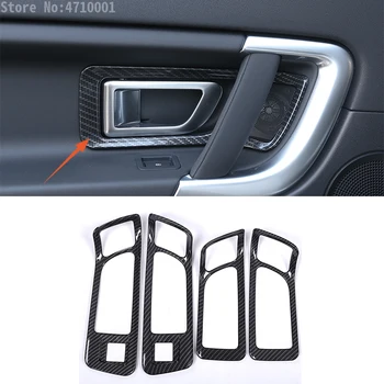 

4pcs Carbon Fiber Style ABS Inner Door Handle Frame Trim For Land Rover Discovery Sport 2015 2016 2017 Car Accessories