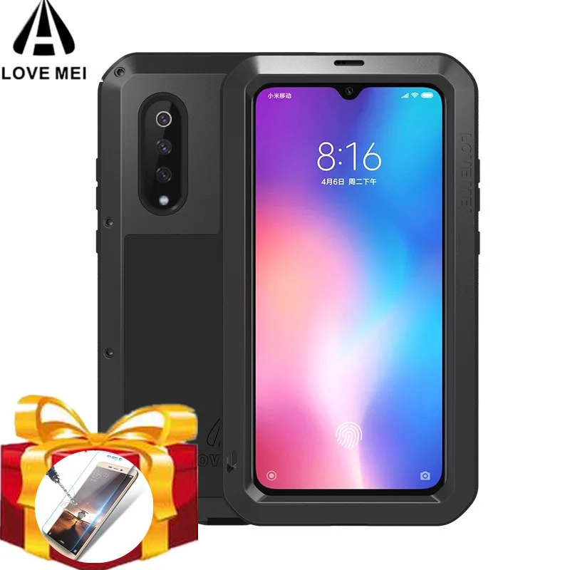 Стеклянная пленка Gorrila) алюминиевая металлическая броня для Xiaomi Mi 9