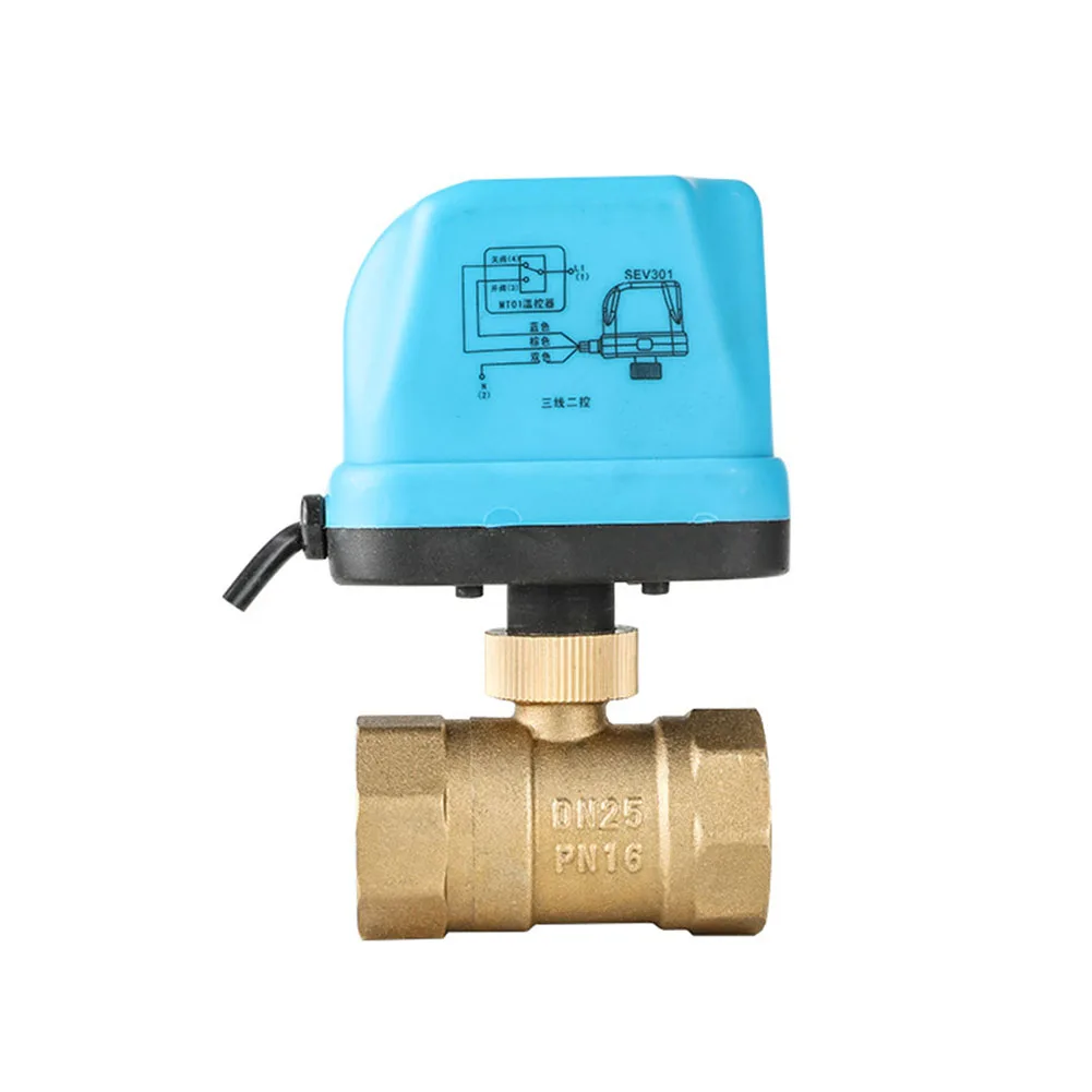

220V Electric Ball Valve Brass Motorized Two-way Durable Waterproof Switch Type TN88