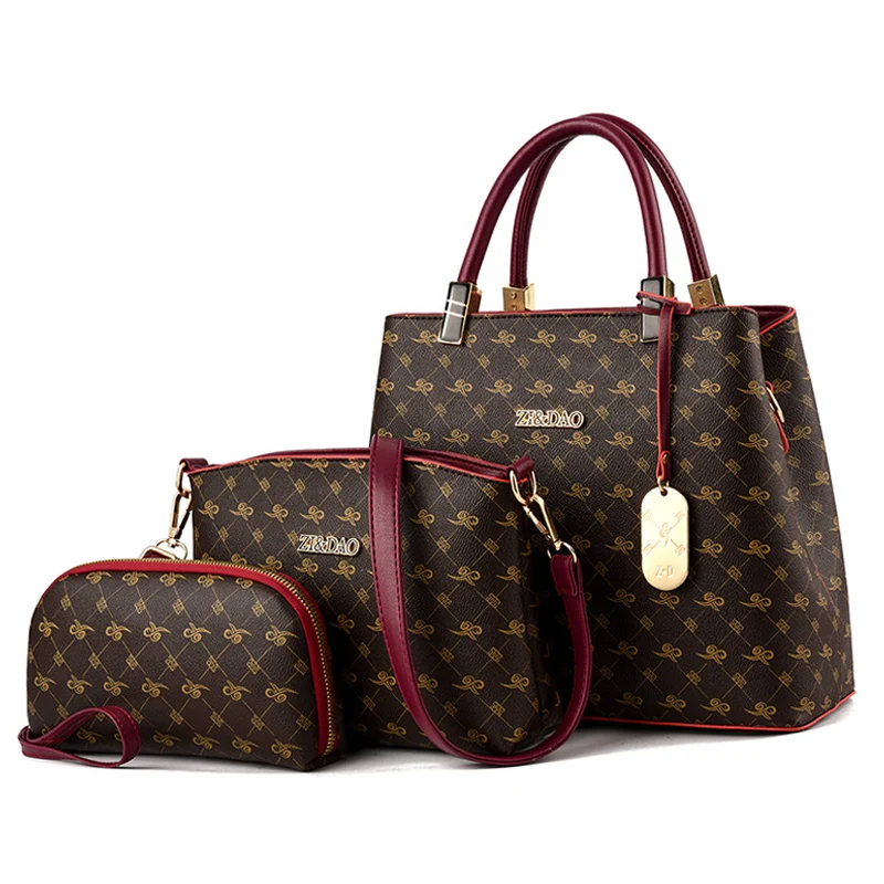 

3 PCS Women Bags Set Leather Handbag New Women Tote Bag Ladies Handbags Shoulder Bag for Women 2019 Luxury Messenger Bag Bolsas