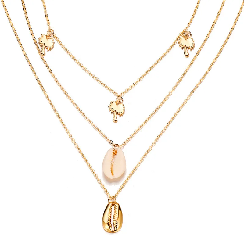 Женское многослойное колье LETAPI винтажное чокер с Луной золотистого/серебристого